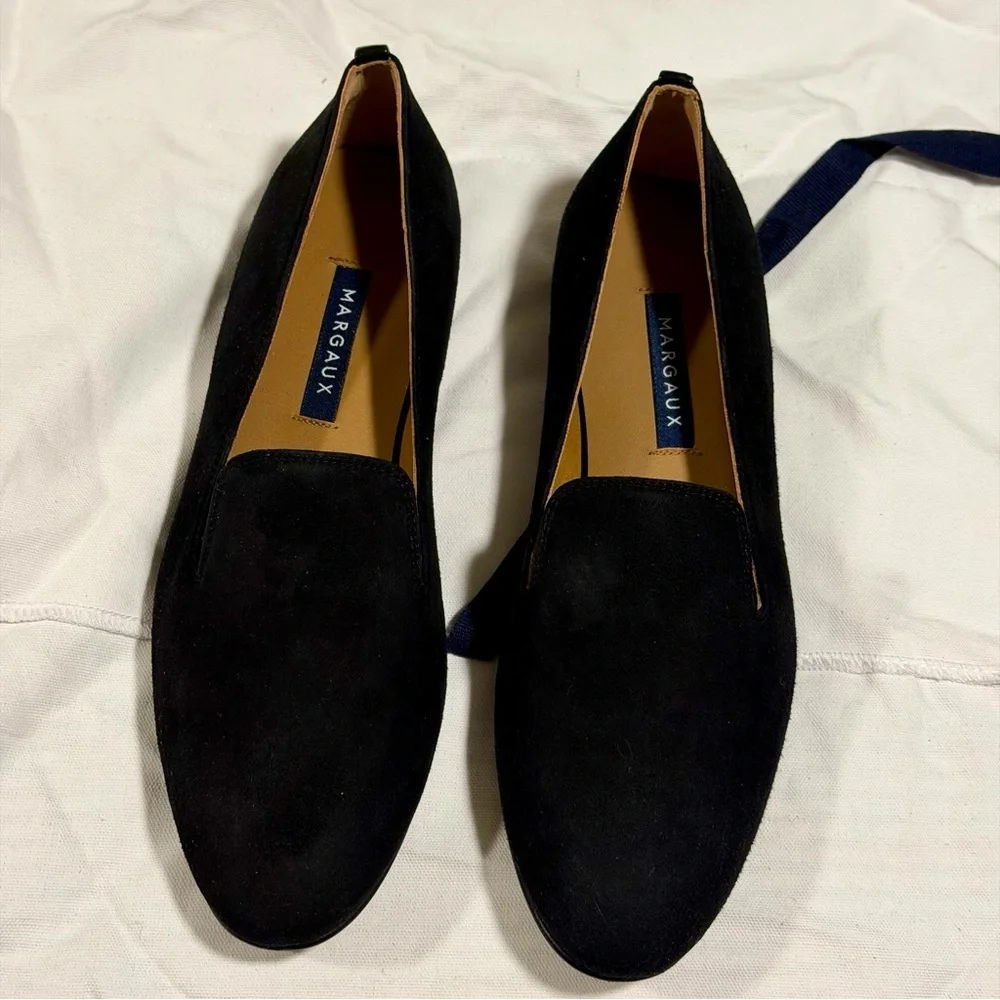 NWOT Margaux ‘The Loafer’ in Black Suede Size 5.5 Narrow Width